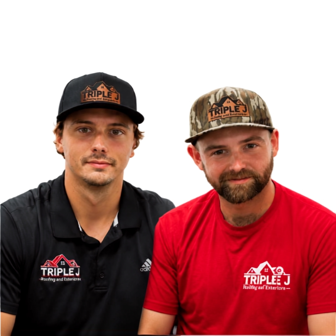 James Burdette and Jacob Lafferty of Triple J Roofing James Burdette and Jacob Lafferty of Triple J Roofing